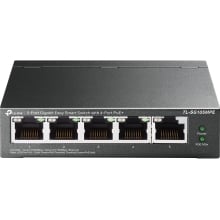 Switch Semigestionables Poe+ Tp-link TL-SG105MPE 5p Gigabit 4p Poe+ Total Poe+ 120w metálico 
