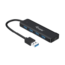 Hub USB Equip Life a 4 puertos USB 3.2, 1 puerto USB-C + adaptador