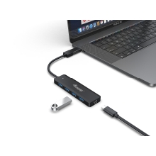 Hub USB Equip Life a 4 puertos USB 3.2, 1 puerto USB-C + adaptador