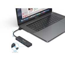 Hub USB Equip Life a 4 puertos USB 3.2, 1 puerto USB-C + adaptador