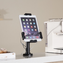 Soporte tablet Aisens antirrobo acero negro