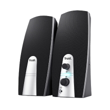Altavoces Trust 2.0 Basics 5W RMS 10W máx autoalimentado USB negro