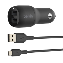 Cargador para coche Belkin 2xUSB-A 24W (12Wx2) negro