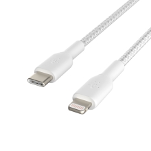 Cable Belkin USB Tipo C macho a Lightning macho trenzado Boost Charge 1m blanco