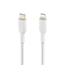 Cable Belkin USB Tipo C macho a Lightning macho trenzado Boost Charge 1m blanco