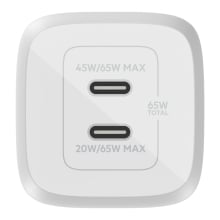 Cargador doméstico Belkin 2xUSB Tipo C Gan Boost Charge Pro 65W (45W + 20W)