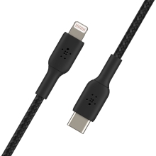 Cable Belkin USB tipo C macho a Lightning trenzado Boost Charge 1m negro