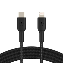 Cable Belkin USB tipo C macho a Lightning trenzado Boost Charge 1m negro