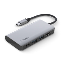 Adaptador USB tipo C Belkin 1xUSB-C Pd3.0 2xUSB 3.0 1xHDMI 4k 100w