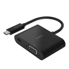 Adaptador Belkin USB tipo C a VGA + carga negro