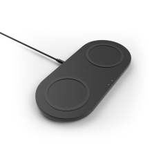 Base de carga inalámbrica doble Belkin 10W Boost Charge negro