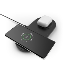 Base de carga inalámbrica doble Belkin 10W Boost Charge negro