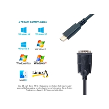 Cable Equip USB Tipo C macho a puerto serie RS232 1.5m