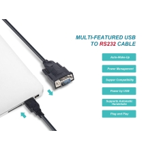 Cable adaptador Equip USB-A macho a puerto serie de 1.5M