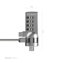 Cable de seguridad con cerradura de combinación 1.5m