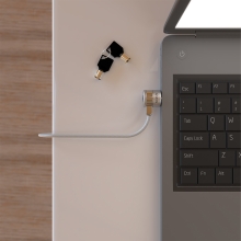 CABLE DE SEGURIDAD CON CERRADURA DE LLAVE PARA ORDENADOR, MONITOR, PORTATIL 1.5MT
