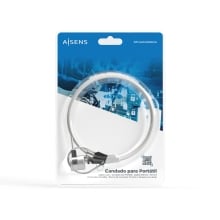 CABLE DE SEGURIDAD CON CERRADURA DE LLAVE PARA ORDENADOR, MONITOR, PORTATIL 1.5MT