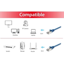 Cable de red Equip S/FTP Cat6A 5m LS0H azul