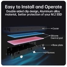 Disipador ssd m2 mc1 incluye disipador inferior superior y thermal pad
