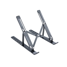 Soporte elevador Tooq aluminio plegable portátiles gris