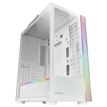 Caja E-ATX Mars Gaming MC-ULTRA doble línea ARGB blanco
