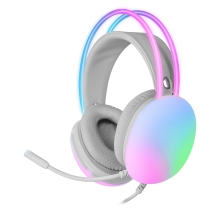 Auriculares Mars Gaming MH-Glow 3.5mm alimentado por USB blanco