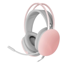 Auriculares Mars Gaming MH-Glow 3.5mm alimentado por USB rosa