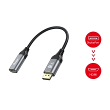 Adaptador Equip DisplayPort 1.4 macho a HDMI hembra 8K 15cm