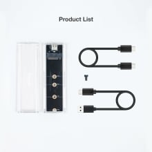 Caja externa TooQ TQE-2200 para M.2 NGFF/NVMe USB 3.1 Gen2 USB-A transparente RGB
