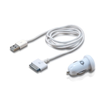 KIT APPLE CARGADOR CONCEPTRONIC PARA COCHE A 2 USB 5V 2A Y CABLE USB APPLE 1105228