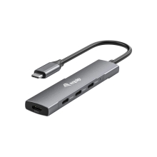 Hub USB tipo C Equip Life USB3.2 Gen1 4 puertos USB tipo C