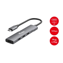 Hub USB tipo C Equip Life USB3.2 Gen1 4 puertos USB tipo C