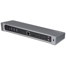 Adaptador StarTech Replicador USB Tipo C para 3 Monitores 4K 2x DP y HDMI - PD 100W