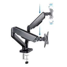 Soporte de mesa TooQ DB5132TNR-B 17" a 32" 2 pantallas con brazos negro