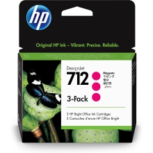 Pack 3 cartuchos originales HP 712 magenta
