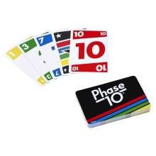 Mattel Phase 10 - Juego de Cartas Estratégico para Familias y Niños a partir de 7 Años