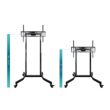 Soporte de suelo con ruedas TooQ FSM02-B 55" a 100" eléctrico "Lux"