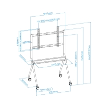 SOPORTE SUELO TOOQ RUEDAS PANTALLAS "ISTAND" 50"-86"