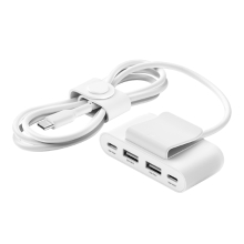 Hub Belkin extensor 4 puertos 2 USB tipo C 2 USB-A cable 2m blanco