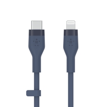 Cable Belkin USB tipo C macho a Lightning macho silicona clip 1m azul
