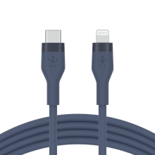 Cable Belkin USB tipo C macho a Lightning macho silicona clip 1m azul
