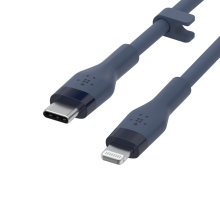 Cable Belkin USB tipo C macho a Lightning macho silicona clip 1m azul
