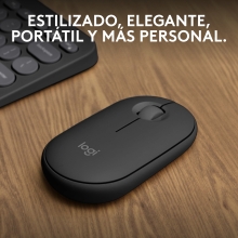Ratón inalámbrico Logitech pebble mouse 2 m350s negro