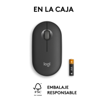 Ratón inalámbrico Logitech pebble mouse 2 m350s negro