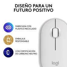 Ratón inalámbrico Logitech pebble mouse 2 m350s blanco