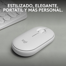 Ratón inalámbrico Logitech pebble mouse 2 m350s blanco
