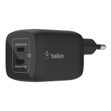 Cargador Belkin 2xUSB tipo C Gan Boost Charge Pro 65W (45W + 20W) negro