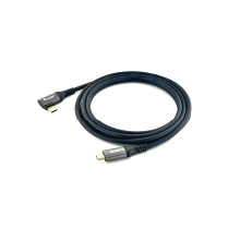 Cable Equip USB Tipo C 3.2 macho/macho 1m 5A 100W acodado 90º negro