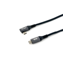 Cable Equip USB Tipo C 3.2 macho/macho 1m 5A 100W acodado 90º negro