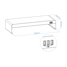 SOPORTE ELEVADOR MONITOR TOOQ TQMR0124 NEGRO